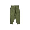 New Era Solid Color Cargo Zipper Fastening Cuffed Straight Leg Casual Pants Unisex pants Army-Green 12866436