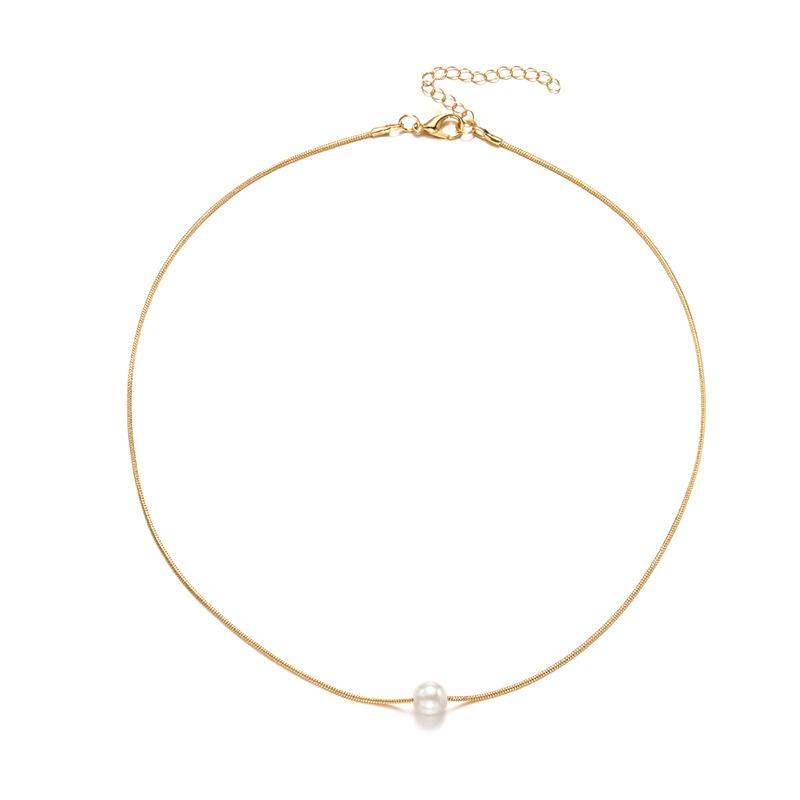 Pearl Necklace Jewelry Women's High Sense Simple Versatile Niche Design Pendant Light Luxury Necklace
