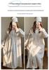 Maternity & Nursing Pajamas with Built-in Bra, Long Sleeve, Lightweight Cotton, for Labor, Postpartum & Beyond, Ideal for Spring & Autumn.