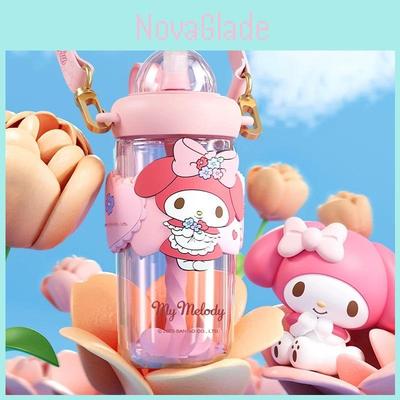 Sanrio Melody Tritan Reusable Straw Water Bottle With Leakproof Seal For Kids And Adults