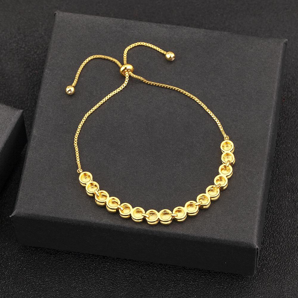 Nidin Luxury Men 4 Colors Evil Eye Beads Chain Bracelets Bangles Adjustable Party Wedding Elegant  Jewelry Gift For Female Male