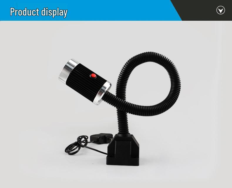 LED Pracovní světlo pro obráběcí stroje – Hadicové magnetické světlo s husím krkem pro CNC soustruh 24V/220V