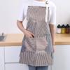 Apron Erasable Hand Kitchen Waterproof Oxford Cloth Striped Japanese Style Bib for Home Cleaning Accessories