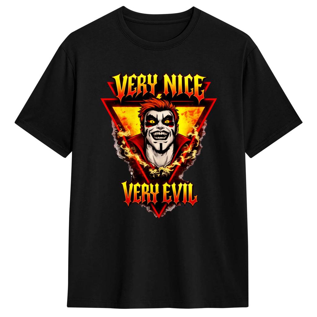 Danhausen Sehr Nett Sehr Böse T-Shirt Sommer Baumwoll-T-Shirts Für Herren Neuheit Freizeit-T-Shirt Kurzarm Klassisches Oberteil T-Shirts