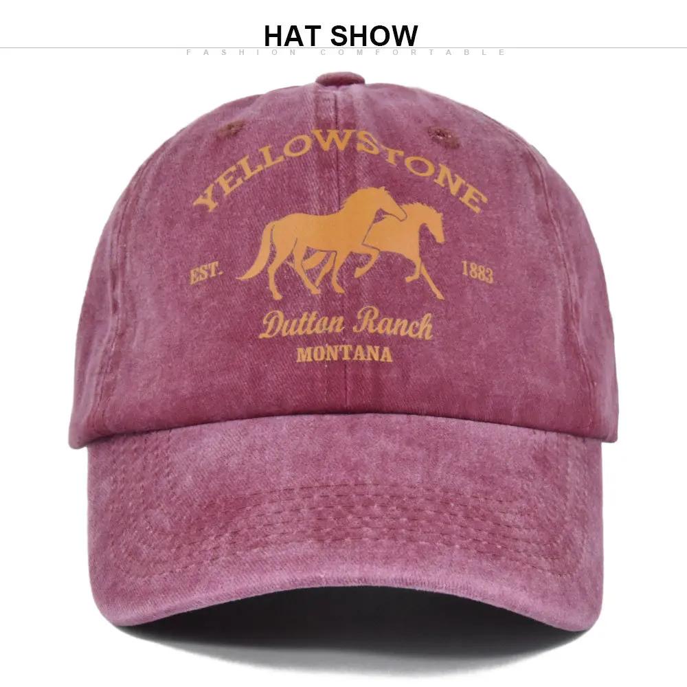 Baseball Cap Snapback Hat YELLOWSTONE Sun Hat Spring Autumn Sport Cap Baseball Fitted Cap Hats for Men Women