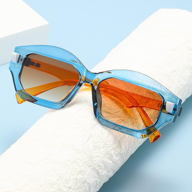 

5116 Fashion Trendy Men S And Women S Color Matching Sunglasses Y2K Special-Shaped Hip-Hop Sunglasses European And American Trend Street Shooting