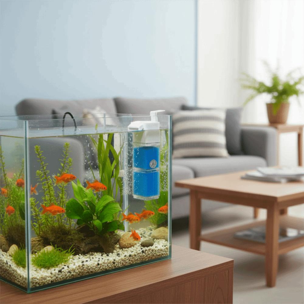 Standing Fish Tank Submersible Filter Extendable Aquarium Water Purifier  Odd-Shaped Aquarium