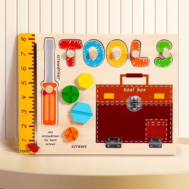 Interactive LED Busy Board: Wooden Educational Toy with Electronic Switches for Kids