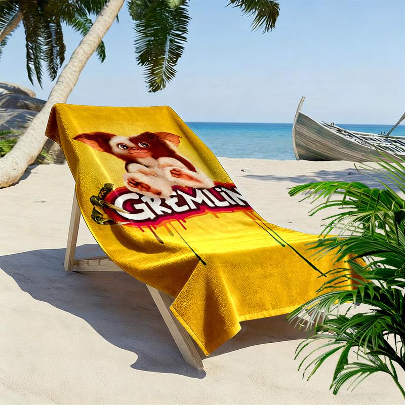 Gremlins: Chaos Unleashed beach towel soft Beach towel for vacation photos quick-drying swim towel Outdoor pool towel seaside printing