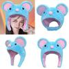 Cartoon Blue Mouse Hat Adjustable Warm Hat Unisex Fashion Cold Weather Hat for Various Ages