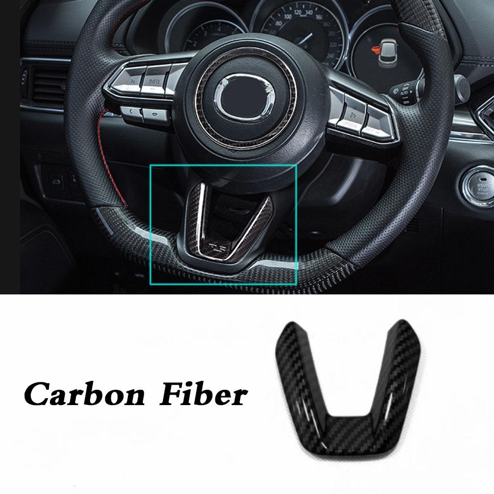 For Mazda CX-8 CX8 2016 2017 2018    Car Sticker Ornament Inner Steering Wheel Interior Kit Trim Frame Cover Parts