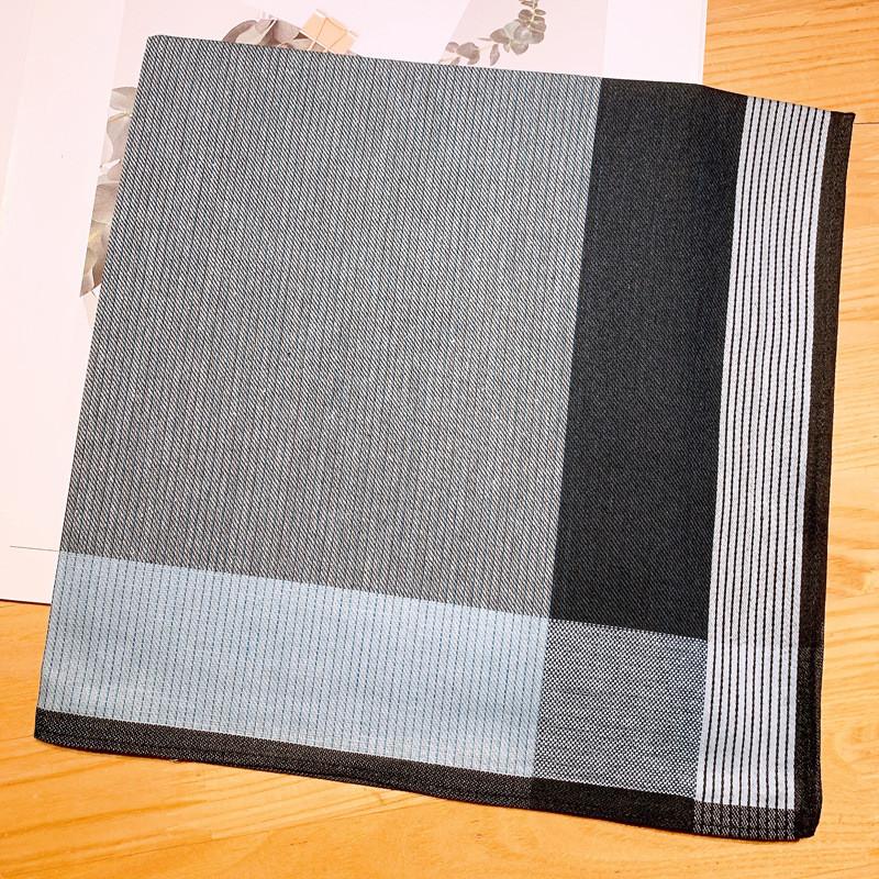 3Pcs 43x43cm Square 100% Cotton Sweat-absorbing Striped Men Pocket Wedding Party Business Chest Towel Handkerchiefs
