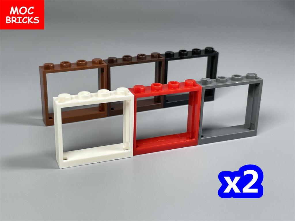 Non-Toxic Moc Bricks Door Frame Glass Window 1X4X3 60594 60603 Diy Architecture House Building Blocks Toys Kids Plastic Dolls