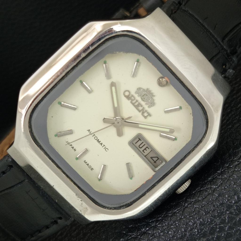 АВТОМАТИЧЕСКИЕ ВИНТАЖНЫЕ ORIENT 46943 ЯПОНИЯ МУЖСКИЕ ЧАСЫ БЕЛОГО ЦВЕТА a706285-1