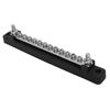 48V 150A 12 Terminal Bus Bar Power Distribution Block with Cover M6 Studs M4 Screws for Car RV Marine Boat