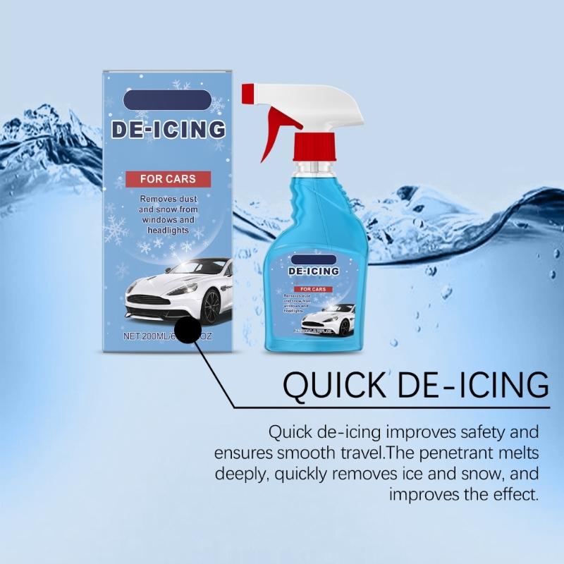 Car Ice Remover Sprayer Winter Car Windshield Deicer Snow Removal Sprayer Defrosting AntiIcing Tool 200ml