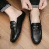 Men’s Casual Half Slippers Summer Fashion Mules Luxury Genuine Half Designer Shoes Comfortable Loafers