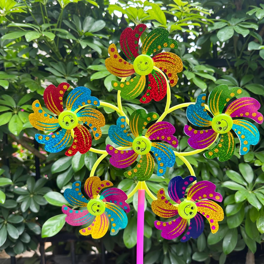 1 Pc Colorful Windmill Cartoon 3D Pinwheel Home Garden Decoration Wind Spinner Whirligig Yard Decor Outdoor Kid Gifts
