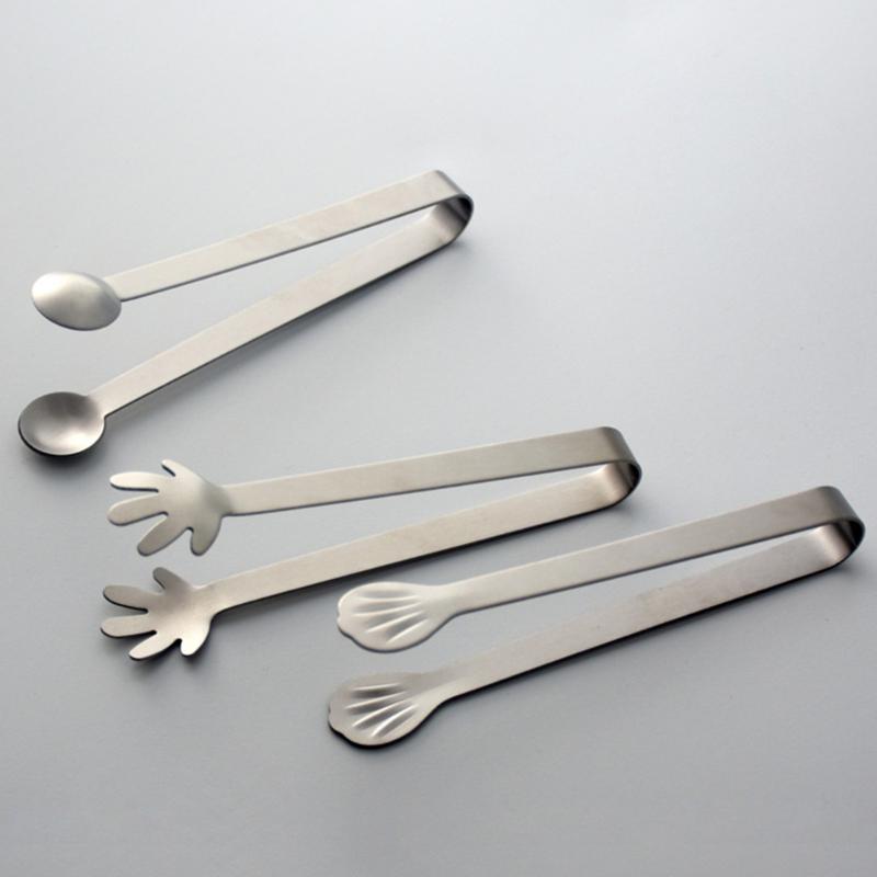 Ice Cubes Tongs Stainless Steel Cooking Tongs Kitchen Utensils For Snacks Sugar Sugar Dessert BBQ Buffet Serving Frying