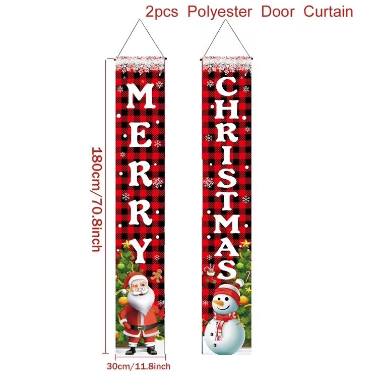Christmas Hanging Door Banner Merry Christmas Decorations for Home Xmas Navidad Noel Natal Door Decor Happy New Year Gifts 2026
