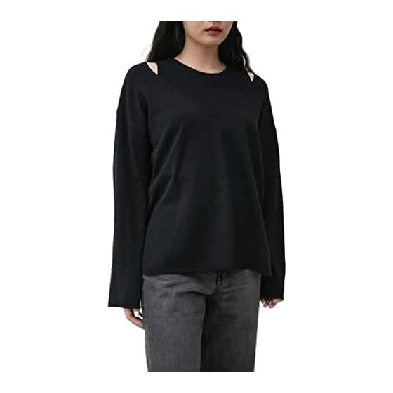 [AZUL by moussy] Knit 2WAY LAYERED DEEP V/N TOPS Women s 250GST70-249C