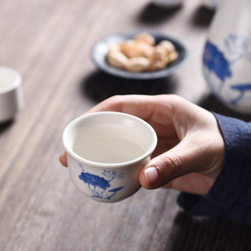 Sake-Keramik-Weinset im japanischen Stil Spender Sake-Becher Baijiu-Becher-Set Haushalt Küche Traditionelles Trink-Barzubehör-Set Neu