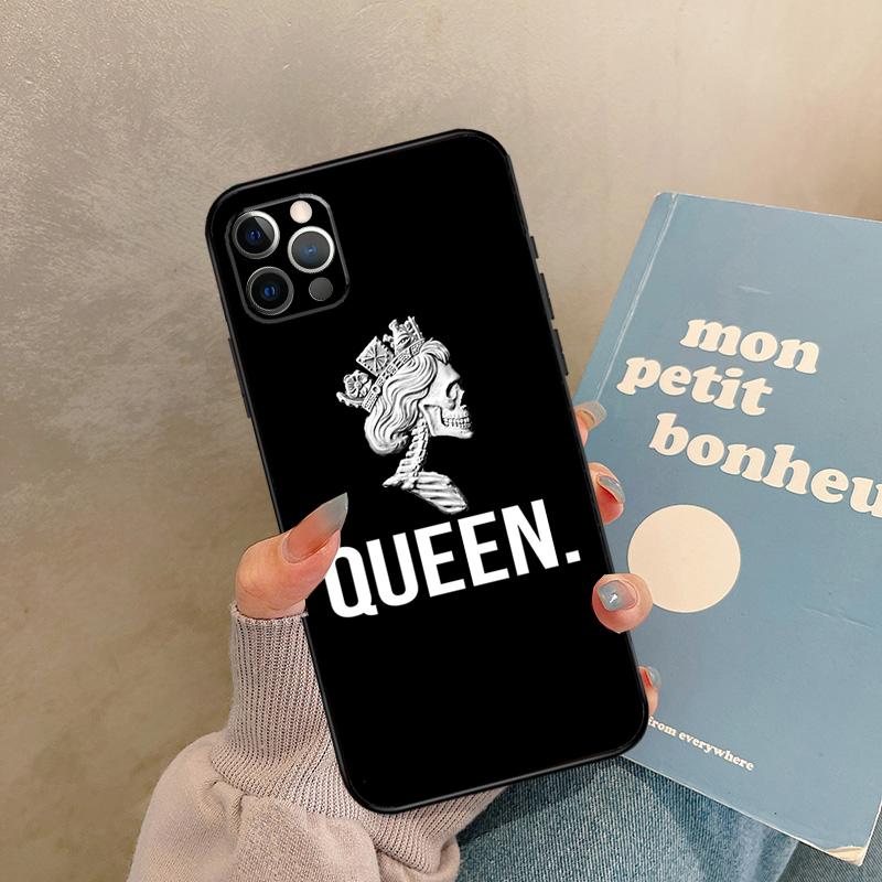 King Queen Art Case For iPhone 17 Air 13 16 15 11 12 14 Pro Max 13 mini XR 15 16 Plus 16e Back Cover Shell