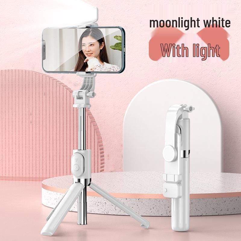 Bluetooth Selfie Stick with Fill Light & Tripod Stand for Live Streaming