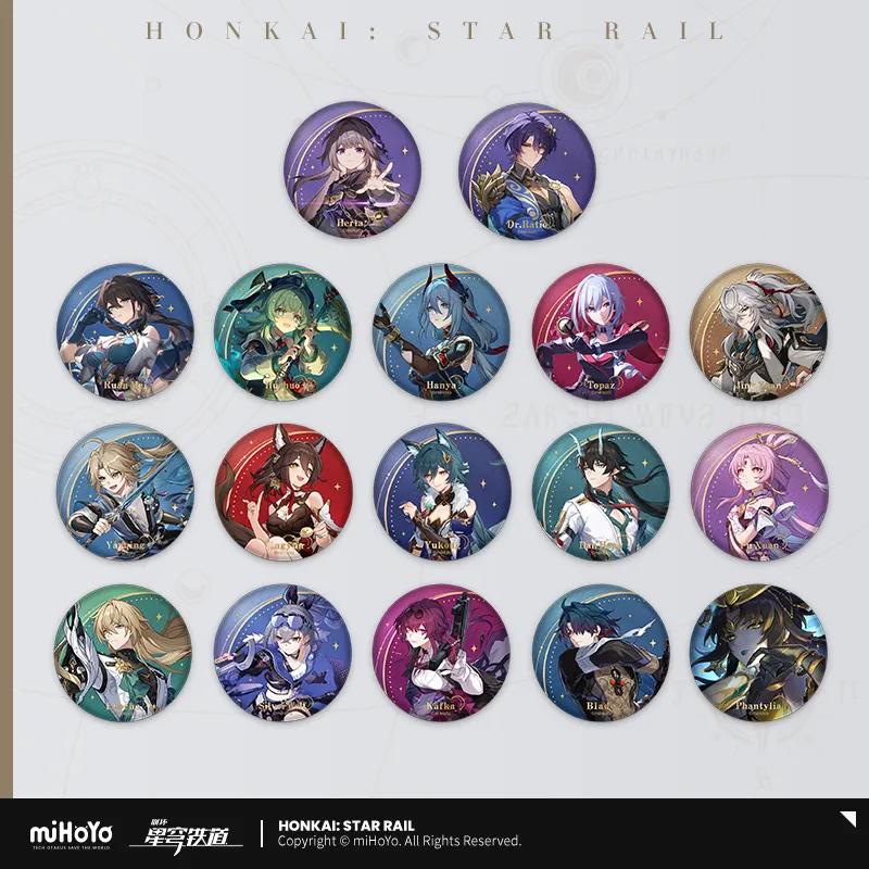 Sunsyea Honkai Star Rail Official Merch miHoYo Original Authentic XJLX Series Badge Vol.1 Dan Heng Blade Kafka Dr. Ratio