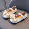 Newest Girls Bow Princess Leather Shoes Baby Toddler Flats Breathable Casual Children Performance Party Kids Dance Shoes C