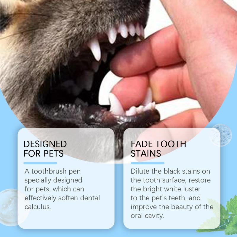 3ml Small Pet Tooth Cleaning Care Brush Oral Tooth Cleaning Descaling Tool Dog Toothbrushes Remove Tooth Dental Plaque Nursing Liquid Pet Products
