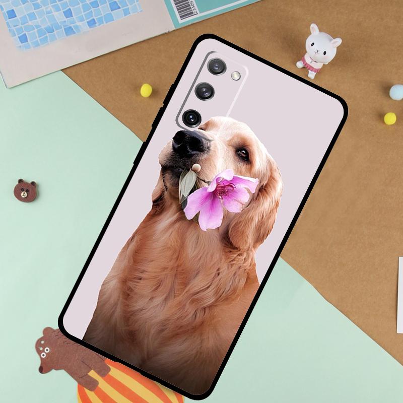 Golden Retriever Dog Soft Case For Samsung Galaxy S25 Ultra S9 S10 S20 S22 S21 Plus S23 FE S24 Ultra Funda Cover