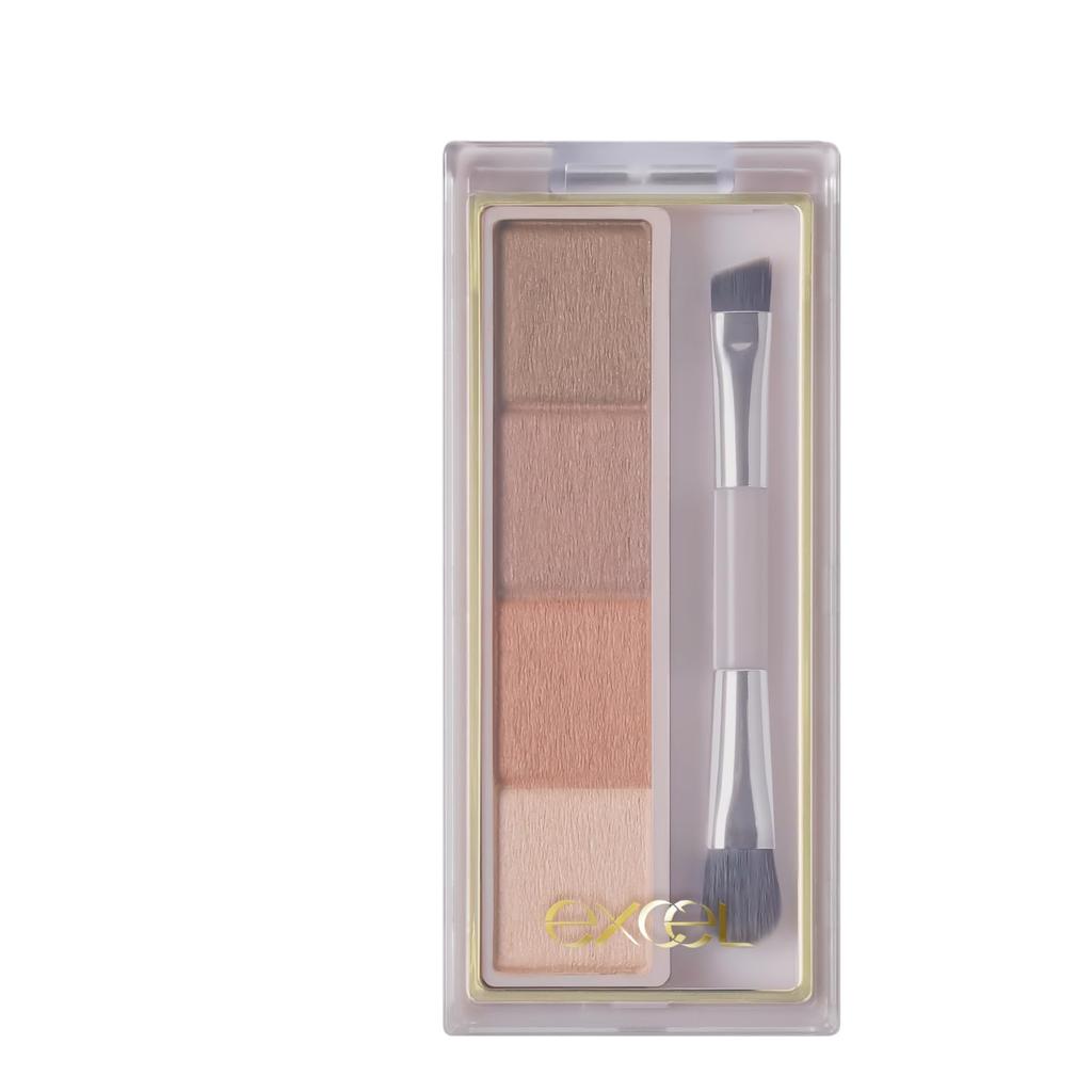 excel Color Edit Powder Brow EP01 Eyebrow Powder for Spring Eyebrows (Spring Mocha) Yellow-Based