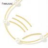 18K Gold Plated Brass Long Curved Twisted Tube Beads Accessories For Jewelry Making,Handmade DIY Jewellery Findings Components