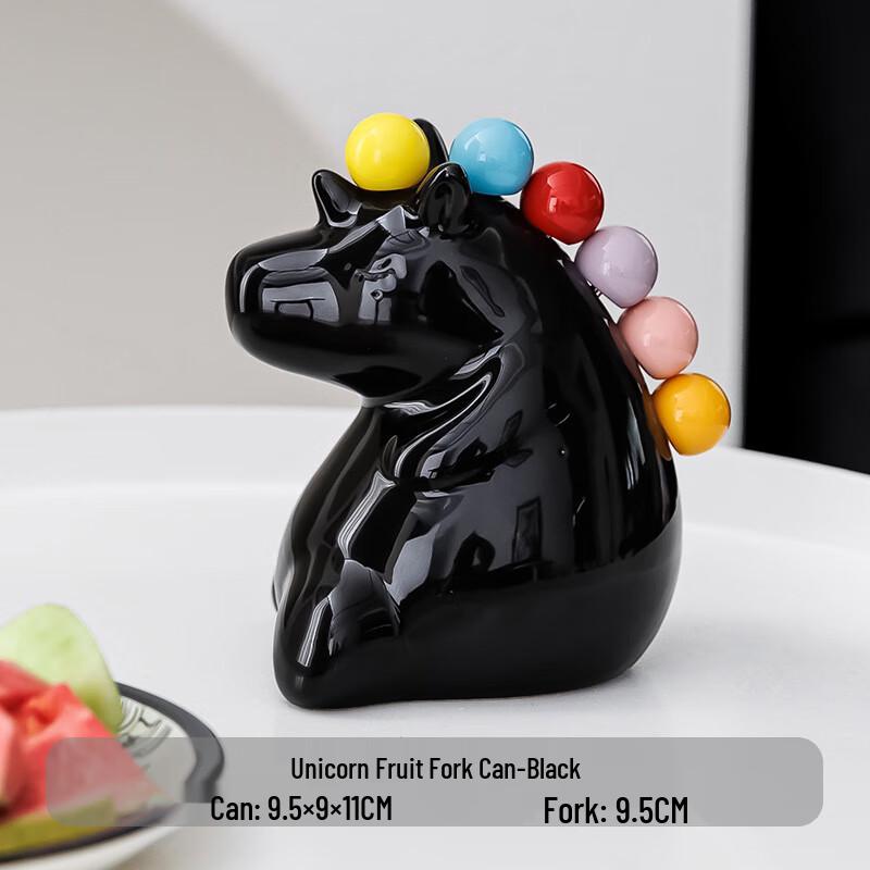 Милая керамическая вилка для фруктов в виде единорога