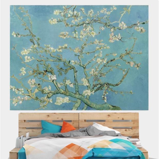 Landscape Background Cloth Ins Hanging Cloth Art Living Room Wall Cloth Bedside Decoration Tapestry Bedroom Wall Blanket