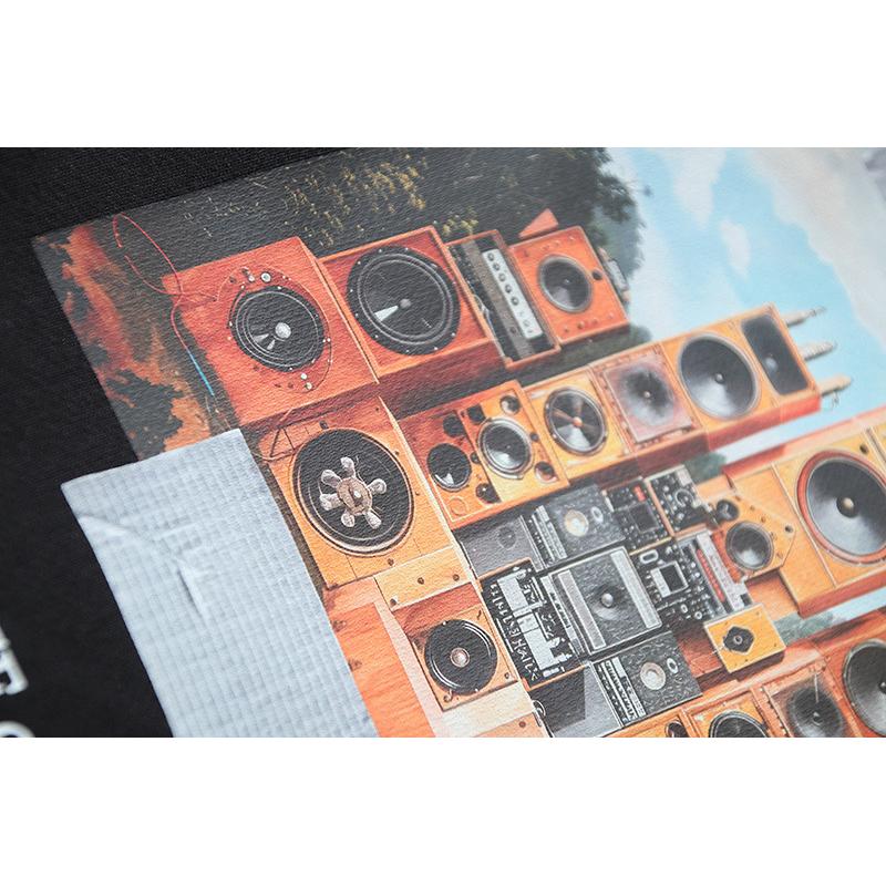 1280 Off-White 2025 Jesień/Zima Nowa Bluza z Kapturem z Nadrukiem Wzoru Pociągu Dźwiękowego Bluza z Kapturem Męska i Damska