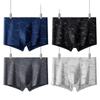 4pcs Men's Underwear Printed Four Cornered Pants Breathable Plus Size Men's Flat Cornered Pants Boxer Brief