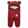 Warm Newborn Swaddle Wrap Imitation Berber Fleece Baby Blanket  Head Neck Protector