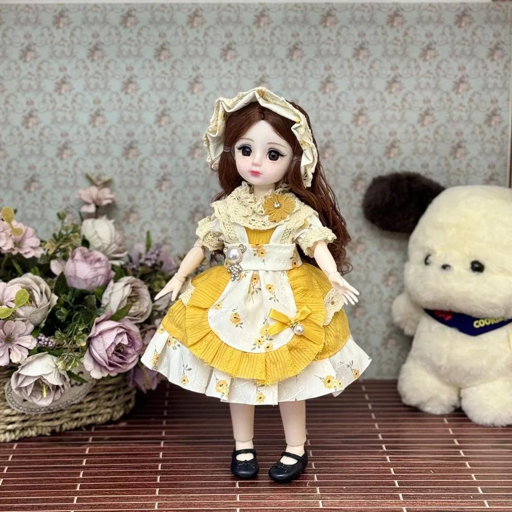 Dressing Doll With Clothes 30Cm Bjd Doll Dress Up 3D Eyes Removable Joints Doll Colorful 16 Bjd 16 Bjd Dolls Girls Gifts
