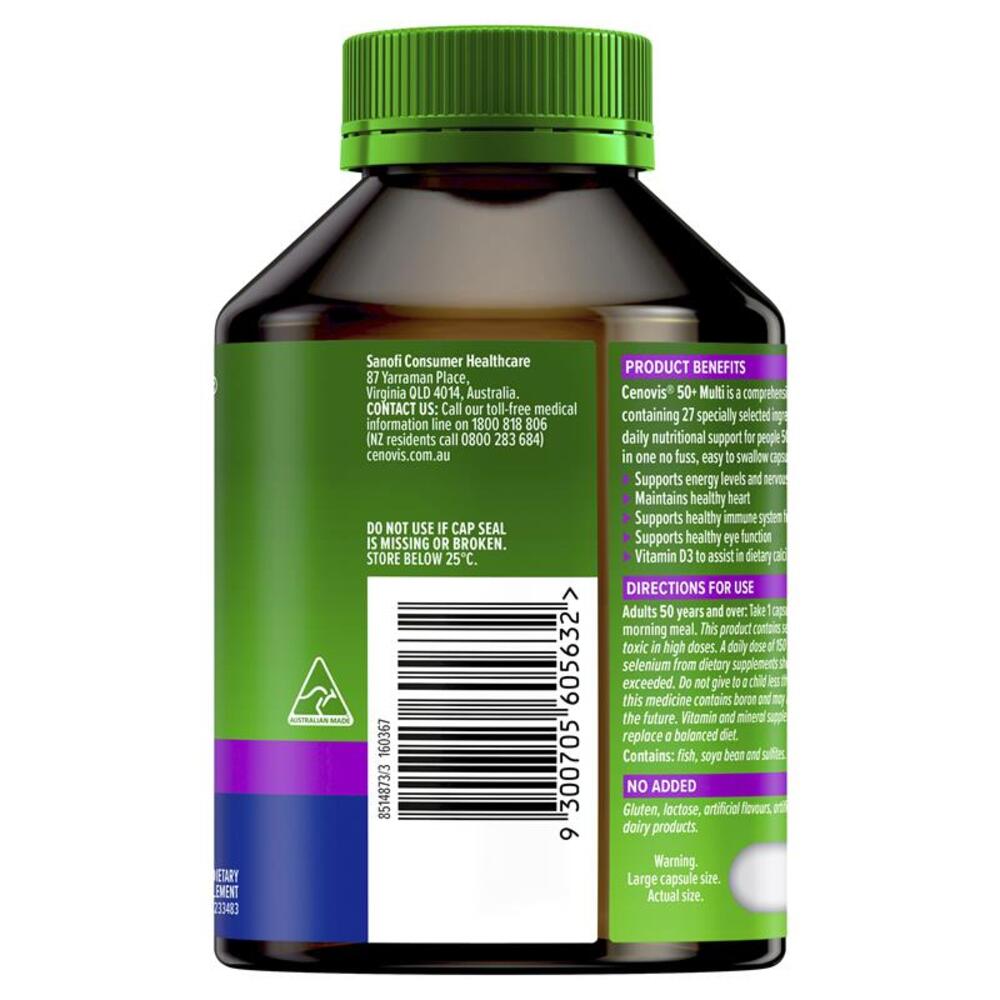 CENOVIS Multi 50+ Once Daily 100 Capsules 3ea