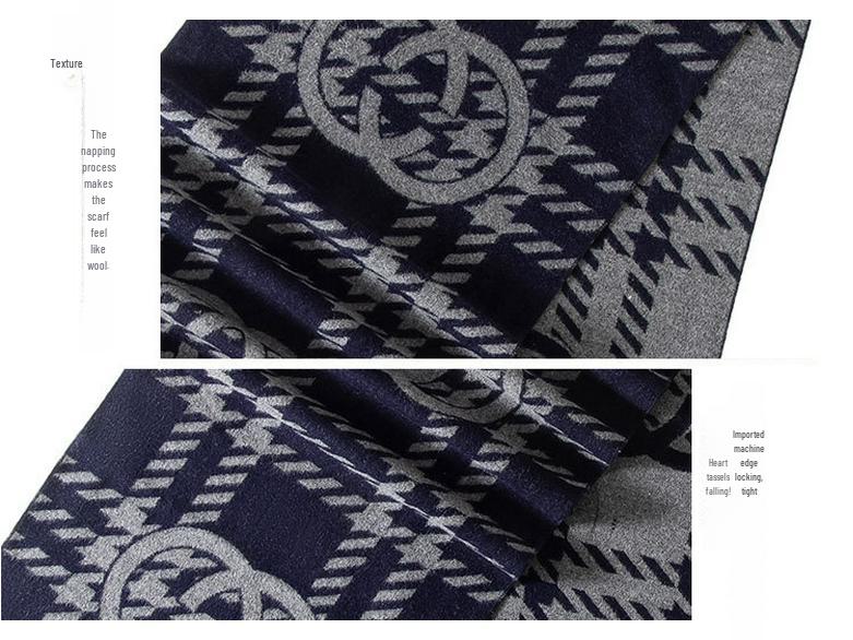 Klassischer gestreifter Herrenschal – europäischer und amerikanischer Stil, perfektes Geschenk für den Freund, für Business und Freizeit