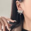 Creative Rhinestone Wing Stud Earrings - Light Luxury, Irregular Design, Fashion Trendsetter