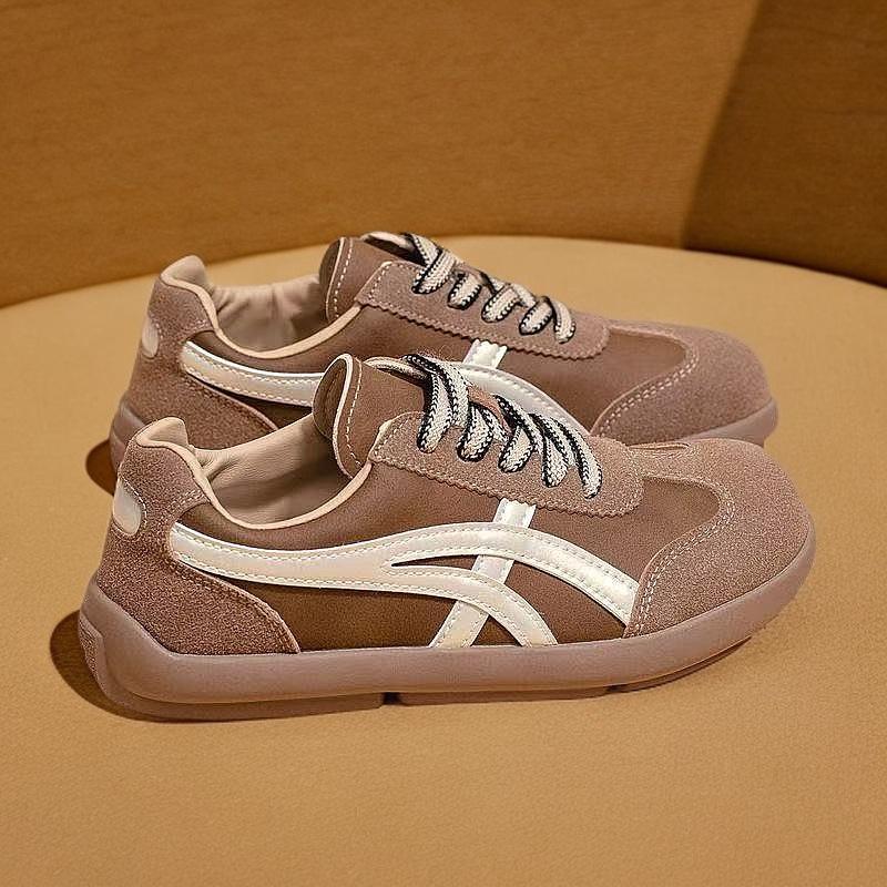 Retro Round Head Flat Bottom German Training Shoes Women's Spring Design Sense Versatile Comfortable Casual Board Shoes Tide