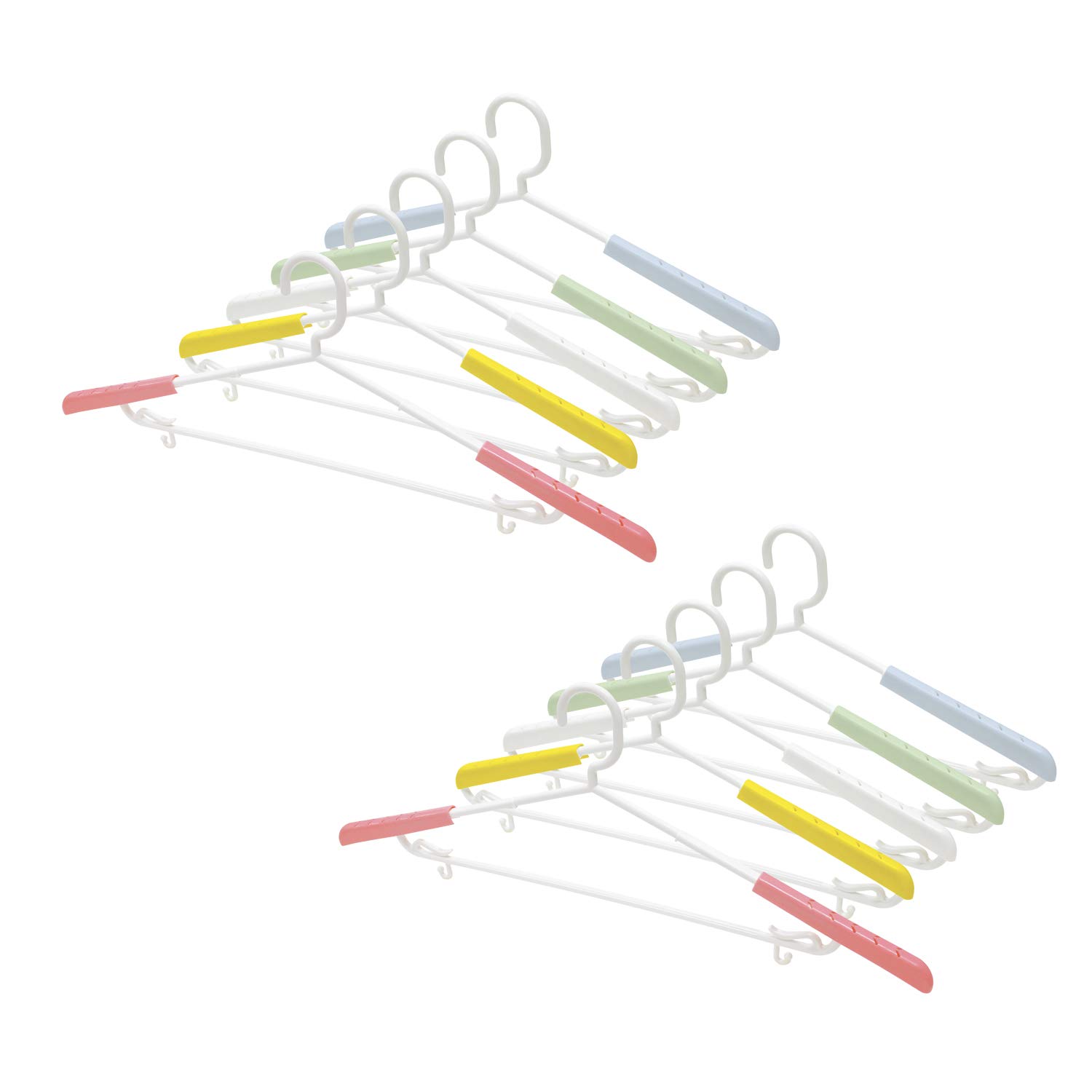 Kokubo Industrial NUEVO Slide Plain Set of 10 Colors x 2 Sliding Laundry Hanger in Co., Ltd. Hanger, (5 Sets) - Hanger, (Prevents розовый
