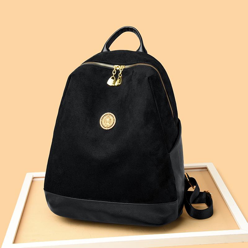 Stitching Backpack Anti-Theft Women's Backpack Large Capacity Student Schoolbag