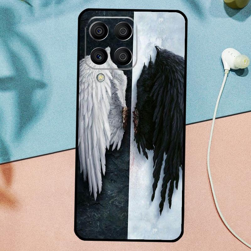Angel Wings Painting For Samsung Galaxy M33 M35 M55 M15 M12 M13 M14 M34 M54 M53 M21 M31 M11 M32 M52 M06 M16 Case