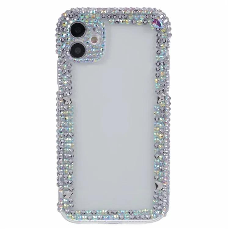 

XY Series For iPhone 11 TPU Case Rhinestones Decor Drop-proof Cell Phone Cover - Clear