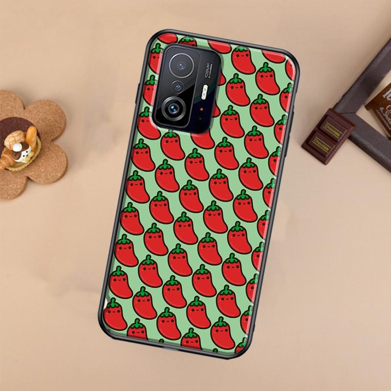 Red Chilli Pepper Pattern Case For Xiaomi 14T 11T 12T 13T Pro 13 14 Ultra POCO X7 Pro X3 X5 F3 F5 F6 M6 X6 Pro Cover