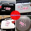 EXCEREY Cherry Blossom Car Sticker, Waterproof, Cartoon Style, Romantic, Hiding